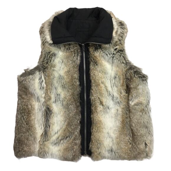 Weatherproof Vest Reversible Faux Fur‎ Outerwear Women's Medium Black Brown Zip - Picture 11 of 12